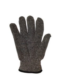 Перчатки полушерстяные Сибирь Двойные, серые, 110гр.(мешок150)