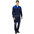 Халат муж. "Технолог"(тк.смес.) (т.син+василек)