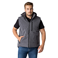 Жилет утепленный с капюшоном Респект, т.серый Жилет утепленный с капюшоном Респект, т.серый